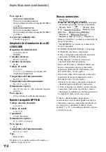 Preview for 114 page of Sony DVD608 (Spanish) Operating Manual