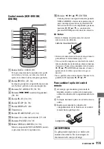 Preview for 119 page of Sony DVD608 (Spanish) Operating Manual