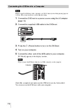 Предварительный просмотр 72 страницы Sony DVDirect VRD-MC3 Operating Instructions Manual