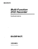 Sony DVDirect VRD-MC5 Operating Instructions Manual preview