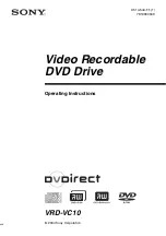 Sony DVDirect VRD-VC10 Operating Instructions Manual предпросмотр