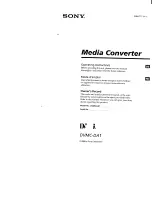 Sony DVMC-DA1 Operating Instructions Manual предпросмотр