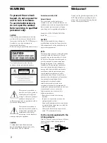 Preview for 2 page of Sony DVP-C670D - Cd/dvd Player Operating Instructions Manual