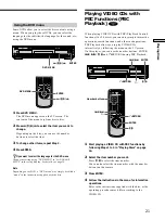 Preview for 21 page of Sony DVP-C670D - Cd/dvd Player Operating Instructions Manual