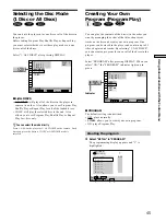 Preview for 45 page of Sony DVP-C670D - Cd/dvd Player Operating Instructions Manual