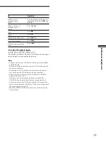 Preview for 73 page of Sony DVP-C670D - Cd/dvd Player Operating Instructions Manual