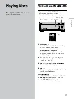 Предварительный просмотр 19 страницы Sony DVP-CX870D - Cd/dvd Player Operating Instructions Manual