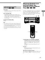 Предварительный просмотр 23 страницы Sony DVP-CX870D - Cd/dvd Player Operating Instructions Manual