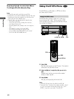 Предварительный просмотр 24 страницы Sony DVP-CX870D - Cd/dvd Player Operating Instructions Manual