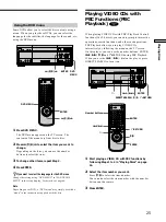 Предварительный просмотр 25 страницы Sony DVP-CX870D - Cd/dvd Player Operating Instructions Manual