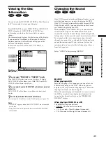 Предварительный просмотр 43 страницы Sony DVP-CX870D - Cd/dvd Player Operating Instructions Manual