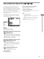 Предварительный просмотр 57 страницы Sony DVP-CX870D - Cd/dvd Player Operating Instructions Manual