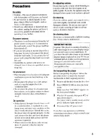 Preview for 3 page of Sony DVP-CX875P Operating Instructions Manual