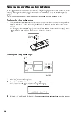 Предварительный просмотр 16 страницы Sony DVP-CX995V Operating Instructions  (DVP-CX995V CD/DVD Player) Operating Instructions Manual