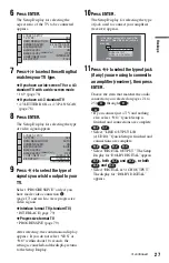 Предварительный просмотр 27 страницы Sony DVP-CX995V Operating Instructions  (DVP-CX995V CD/DVD Player) Operating Instructions Manual