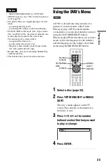 Предварительный просмотр 35 страницы Sony DVP-CX995V Operating Instructions  (DVP-CX995V CD/DVD Player) Operating Instructions Manual