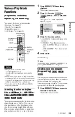 Предварительный просмотр 39 страницы Sony DVP-CX995V Operating Instructions  (DVP-CX995V CD/DVD Player) Operating Instructions Manual