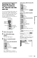 Предварительный просмотр 53 страницы Sony DVP-CX995V Operating Instructions  (DVP-CX995V CD/DVD Player) Operating Instructions Manual