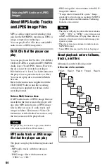 Предварительный просмотр 64 страницы Sony DVP-CX995V Operating Instructions  (DVP-CX995V CD/DVD Player) Operating Instructions Manual