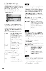 Предварительный просмотр 82 страницы Sony DVP-CX995V Operating Instructions  (DVP-CX995V CD/DVD Player) Operating Instructions Manual