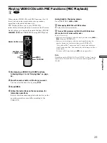 Предварительный просмотр 23 страницы Sony DVP-F11 Operating Instructions Manual