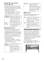 Предварительный просмотр 72 страницы Sony DVP-F21 - Cd/dvd Player Operating Instructions Manual