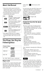 Preview for 7 page of Sony DVP-F25 Operating Instructions Manual