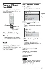 Preview for 37 page of Sony DVP-F25 Operating Instructions Manual