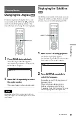 Preview for 51 page of Sony DVP-F25 Operating Instructions Manual