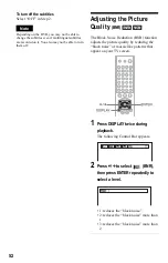 Preview for 52 page of Sony DVP-F25 Operating Instructions Manual