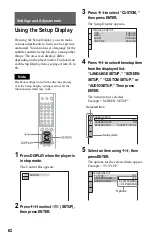 Предварительный просмотр 62 страницы Sony DVP-F25 Operating Instructions Manual