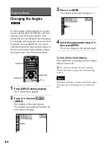 Предварительный просмотр 62 страницы Sony DVP-F41M Operating Instructions Manual