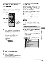 Предварительный просмотр 67 страницы Sony DVP-F41M Operating Instructions Manual