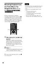 Предварительный просмотр 40 страницы Sony DVP-F41MS Operating Instructions Manual