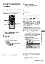 Предварительный просмотр 73 страницы Sony DVP-F41MS Operating Instructions Manual