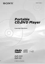 Sony DVP-F5 - Portable Cd/dvd Player Operating Instructions Manual предпросмотр