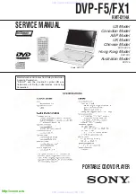 Sony DVP-F5 - Portable Cd/dvd Player Service Manual предпросмотр