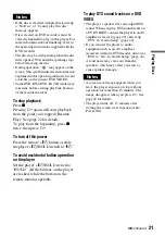 Preview for 21 page of Sony DVP-FX720 Operating Instructions Manual