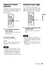 Preview for 25 page of Sony DVP-FX720 Operating Instructions Manual