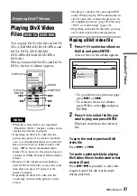 Preview for 37 page of Sony DVP-FX720 Operating Instructions Manual