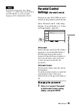 Preview for 45 page of Sony DVP-FX720 Operating Instructions Manual