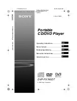 Sony DVP-FX740DT Operating Instructions Manual preview