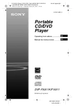 Sony DVP-FX811 Operating Instructions Manual предпросмотр