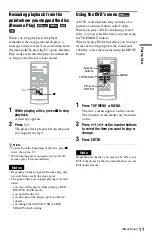 Предварительный просмотр 17 страницы Sony DVP-FX850 Operating Instructions Manual