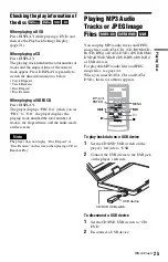 Preview for 25 page of Sony DVP-FX850 Operating Instructions Manual