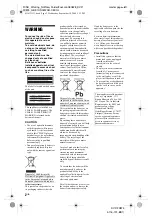 Preview for 2 page of Sony DVP-FX875 Operating Instructions Manual