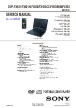 Sony DVP-FX921 Marketing Specifications (DVP-FX921) Service Manual preview