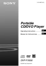 Sony DVP-FX930/L - Portable Dvd Player Operating Instructions Manual preview