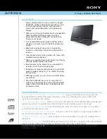 Preview for 1 page of Sony DVP-FX930/W - Portable Dvd Player Specification Sheet