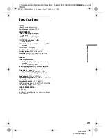 Предварительный просмотр 29 страницы Sony DVP-FX94 Marketing Specifications (DVPFX94) Operating Instructions Manual